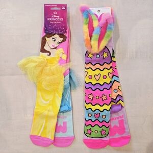 MADMIA Crazy Colorful Socks *2 Pairs* Disney Princesses + Bright and Bouncy NWT